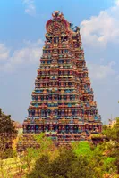 Der farbenprächtige Meenakshi Amman-Tempel in Madurai