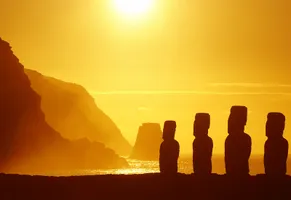 Sonnenuntergang auf der Osterinsel