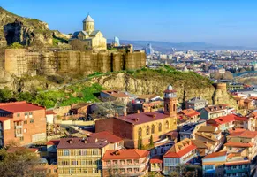 Blick auf Tbilissi (Tiflis), Georgiens Hauptstadt