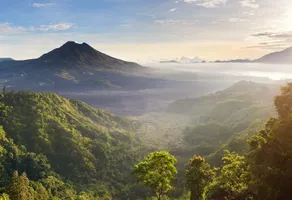 Blick auf den Vulkan Batur