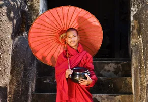 Impressionen: Junger Mönch in Myanmar