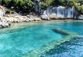 Ruinen der versunkenen Stadt vor Kekova
