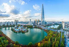 Panorama von Seoul mit Lotte Tower