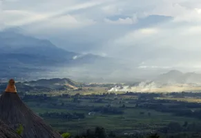Blick vom Resort aus, The Baliem Valley Resort, Papua-Neuguinea