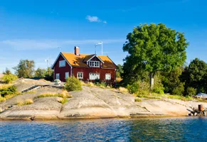 Typisches finnisches Holzhaus