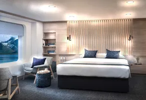 Außenkabine (Beispiel) auf der MS Finnmarken © Hurtigruten