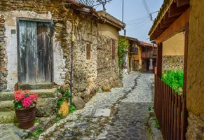 Gasse in Kakopetria, Zypern