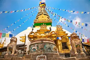 Eindrucksvoller Swayambhunath-Stupa