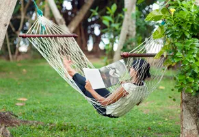 Hängematte im Garten 