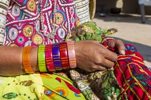 Traditionelle Stickerei aus Gujarat