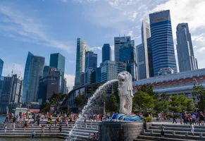 Wahrzeichen Merlion in Singapur
