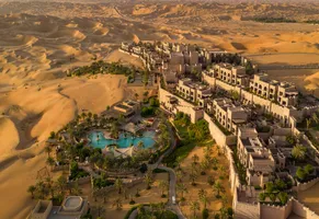 Wüstencamp Anantara Al Qasr aus der Vogelperspektive