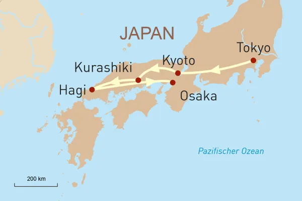 Karte Japan exklusiv erleben