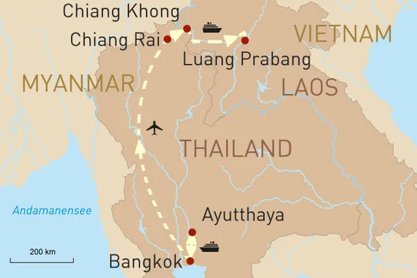 Privatcharter-Reise auf dem Chao Phraya & Mekong