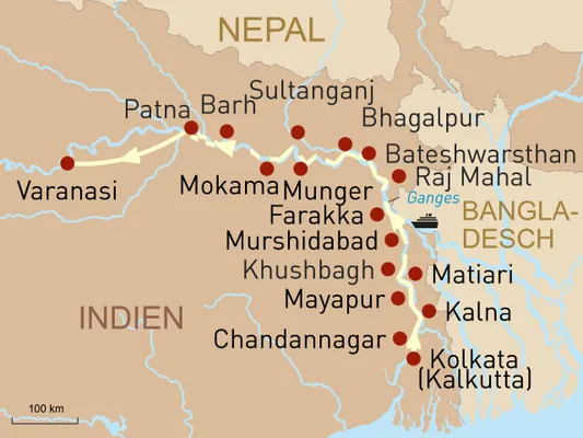 Karte Mythos Ganges - Entdeckungen auf dem Heiligen Fluss