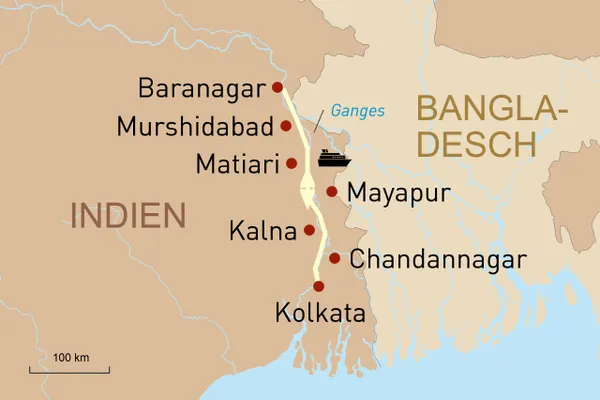 Entdeckungen auf dem unteren Ganges/Hugli 