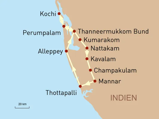 Durch die idyllischen Backwaters von Kerala