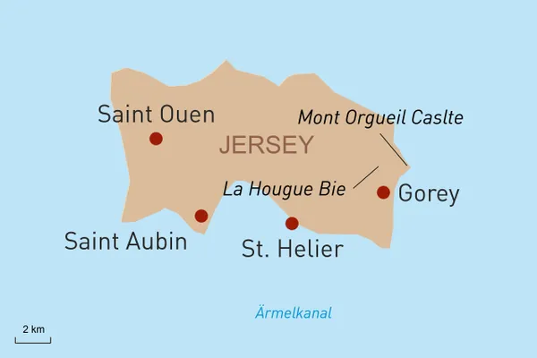 3 perfekte Tage auf Jersey - Karte