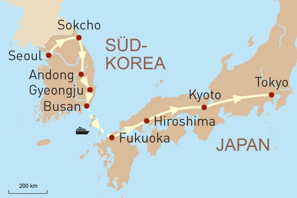 Auf der historischen Landbrücke von Seoul nach Tokyo
