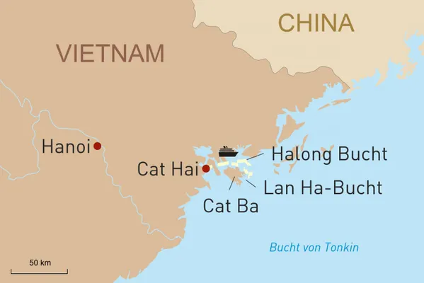 Mit der Luxusdschunke Ginger durch die Lan Ha-Bucht