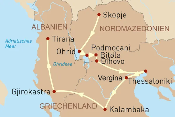 Balkanperlen: Eine Reise durch Nordmazedonien, Griechenland und Albanien
