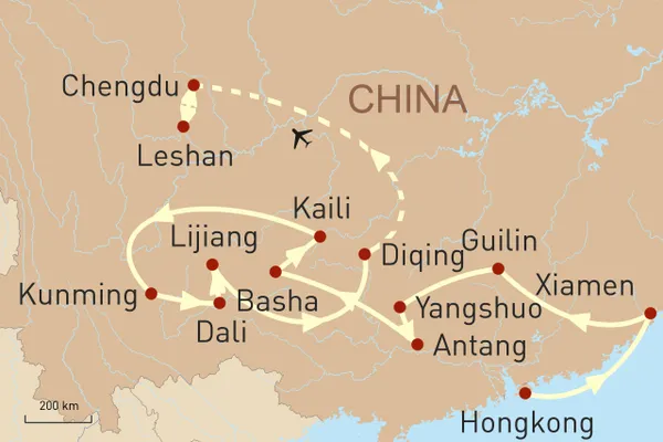 Chinas Ethnische Vielfalt - Landkarte