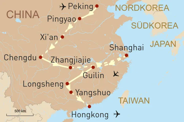 Reise zu den Höhepunkten von China