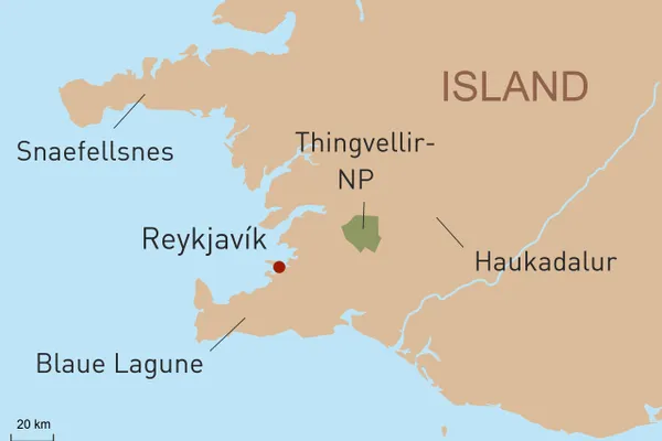 Karte Island - Citytrip