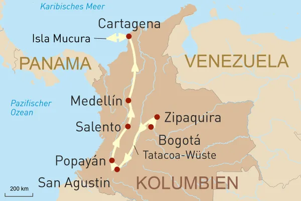 Die Vielfalt Kolumbiens mit den Mietwagen erleben