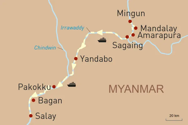 Flusskreuzfahrt in Myanmar auf der RV Pandaw: Von Mandalay nach Bagan