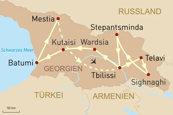 Karte: Georgien Intensiv