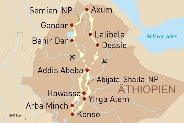 Äthiopien: Historische Kulturschätze und unbekannte Naturvölker