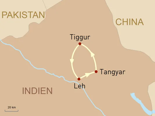 Reiseroute: Ladakh - Reise in das Land der Chörten und Klöster