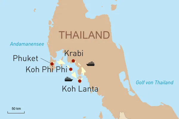 Inselperlen der Andamanensee Landkarte