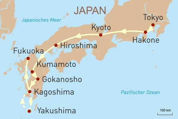 Höhepunkte von Japan & Naturerlebnis Yakushima