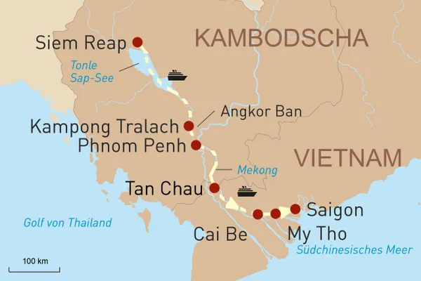 Karte: Lebensader Mekong und Tonle Sap-See