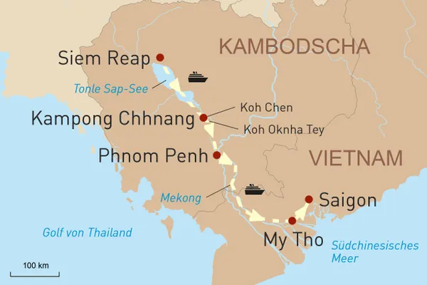 Luxuskreuzfahrt auf dem Mekong Asien2024/25