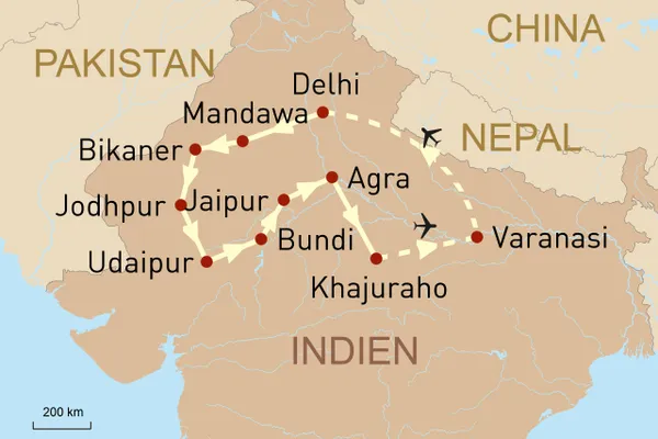 Reise in das Märchenland Indien