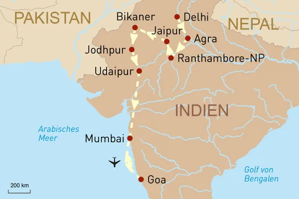 Mit dem Luxuszug Maharajas’ Express von Delhi nach Mumbai