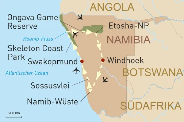 Namibia Exklusiv Map