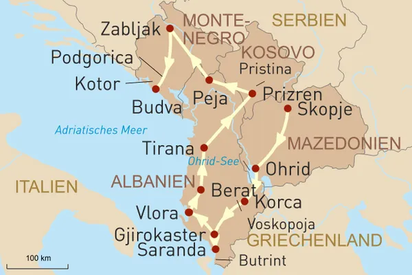 Naturerlebnis und Kulturgenuss auf dem Balkan