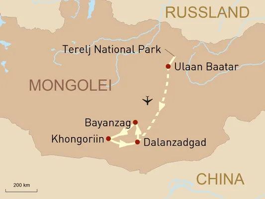 Naturwunder der Mongolei - mit Übernachtungen in der 