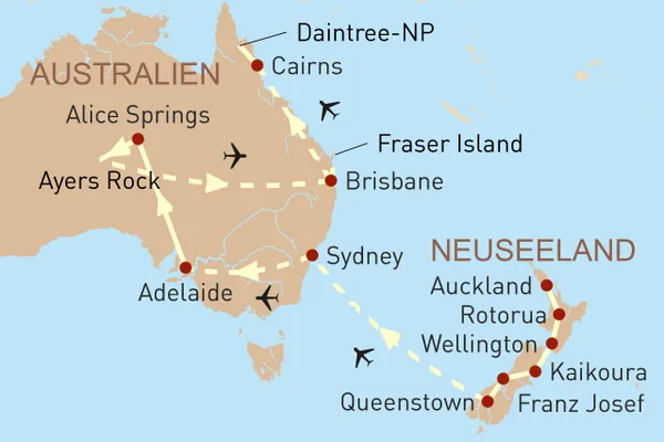 Große Rundreise nach Australien und Neuseeland