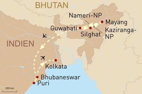 Karte: Ostindien entdecken 