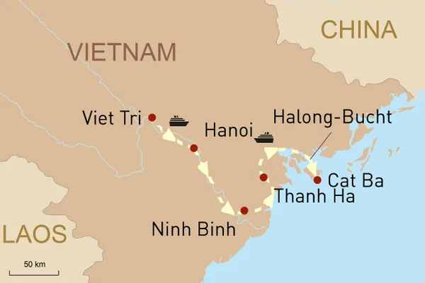 Karte: Pandaw Roter Fluss – Halong-Bucht