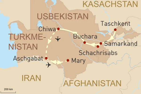 Reise nach Usbekistan & Turkmenistan: Perlen an der Seidenstraße