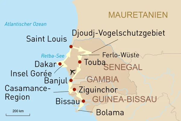 Reise zu den Landschaften und Völkern Westafrikas