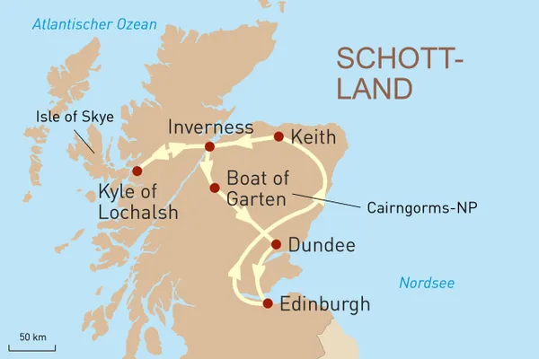 Route Royal Scotsman