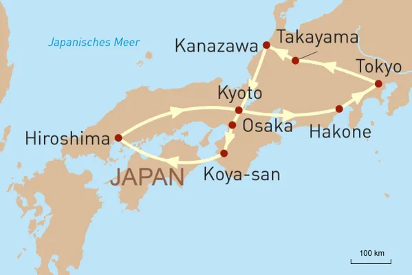 Japan per Bahn Karte
