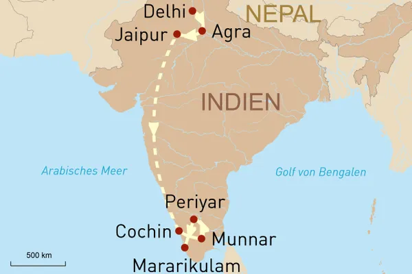  Schätze Indiens - Paläste, üppige Natur und Traumstrand